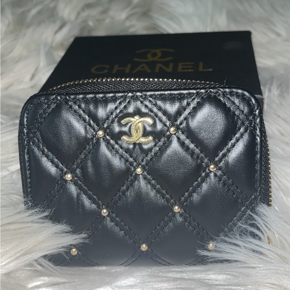 Chanel Black Quilted Wallet with Gold Details! This is a gift with purchase!